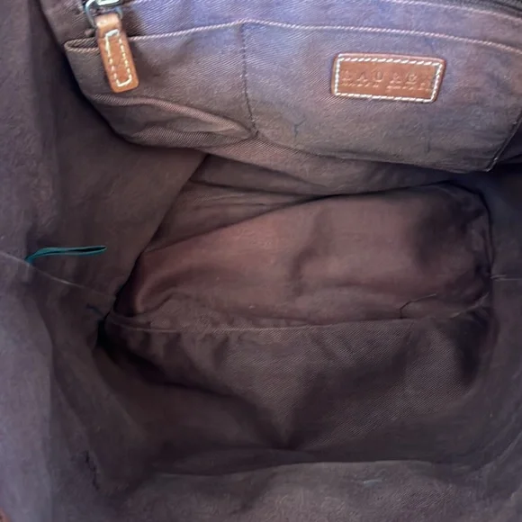 Ralph Lauren Vintage Western Style Horse Emblem Leather Tote Shoulder Bag - Picture 10 of 13